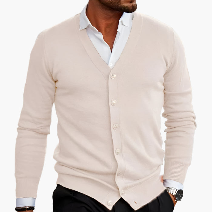 Cardigan Men V-Neck Button Front with Pockets - Image 6