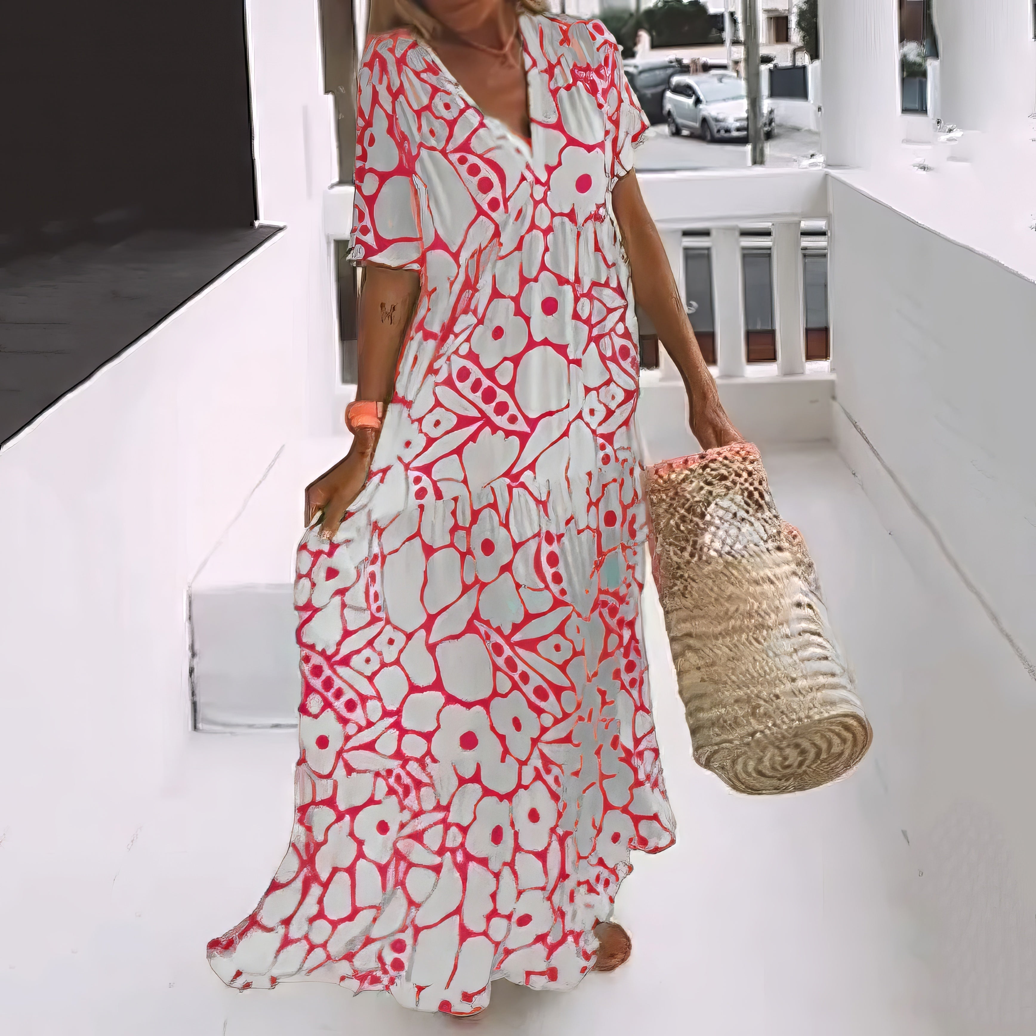 Elena – Women Floral Print Maxi Dress - Image 5