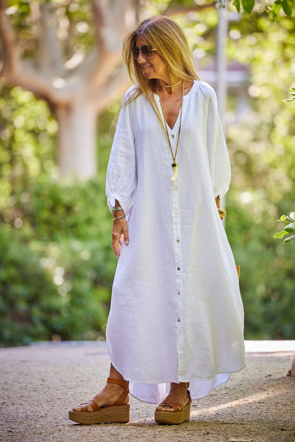 Emma – Women's Summer Linen Maxi Dress - Image 8