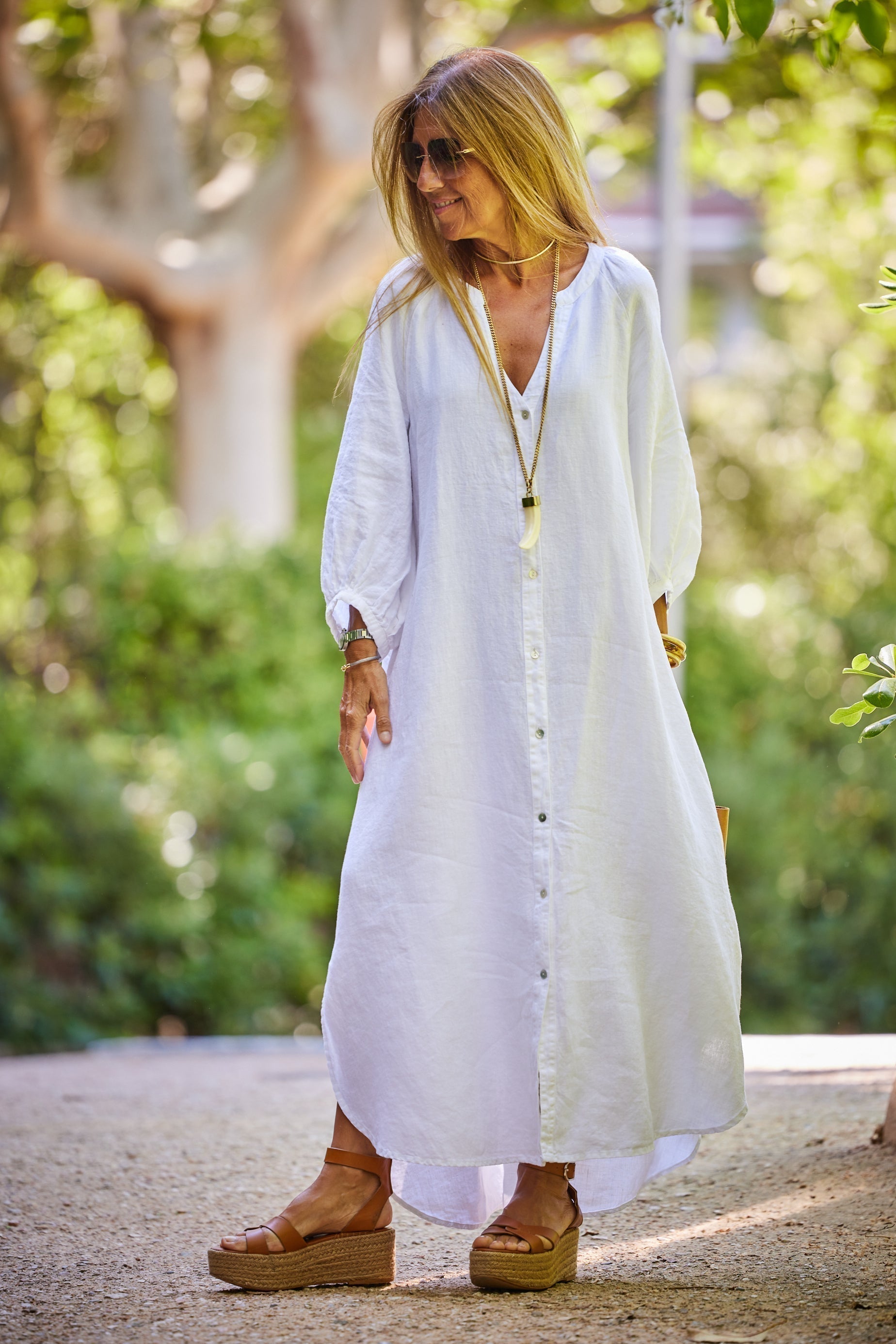 Emma – Women's Summer Linen Maxi Dress - Image 8