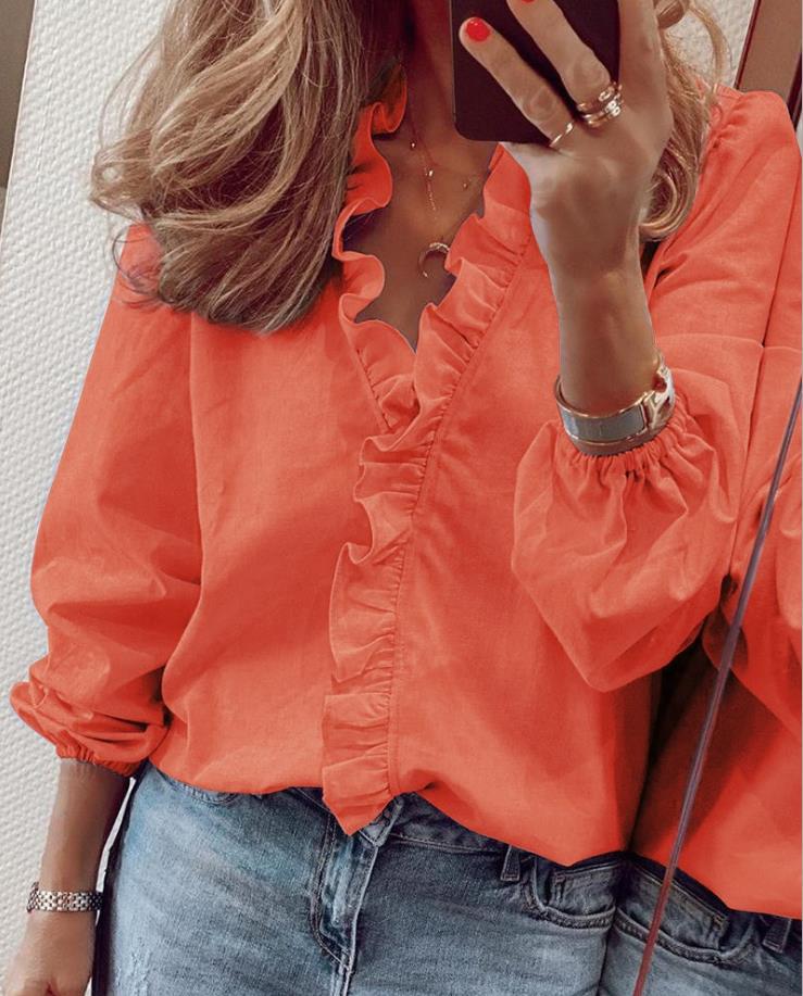 Elizabeth – Women Ruffled Detail Blouse - Image 5