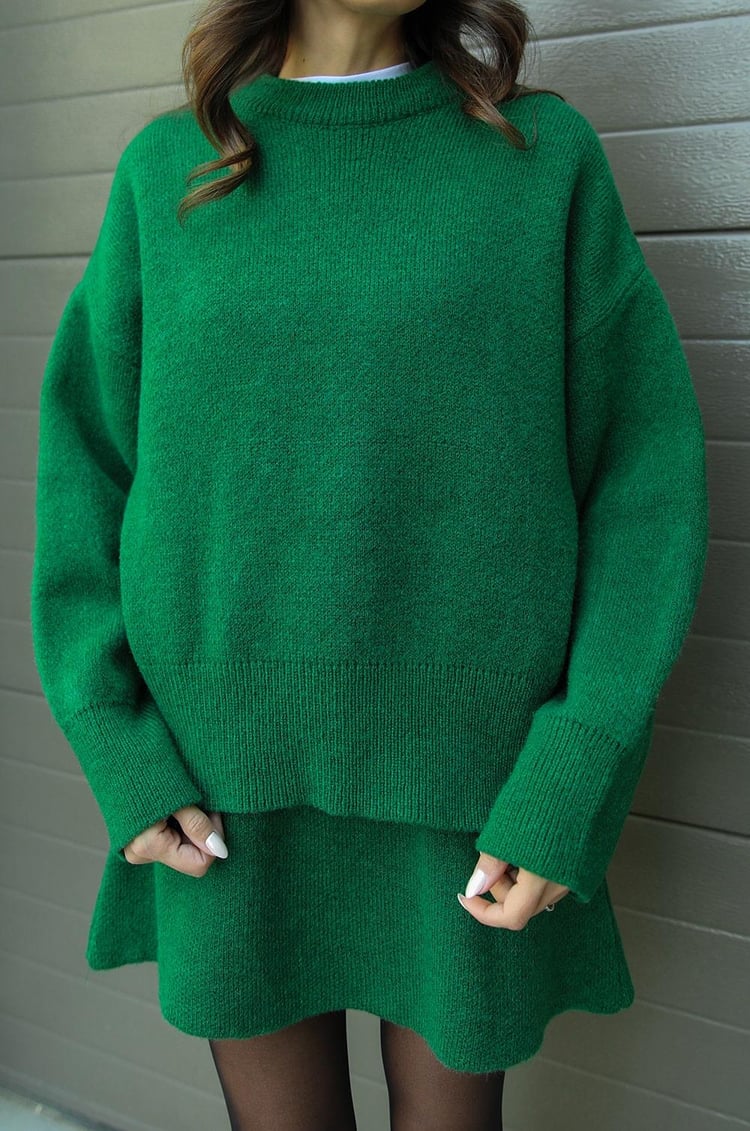 Elegantes Set aus Pullover und Rock – Zweiteiliges Strick-Set - 16 - Jasminaboutique.com